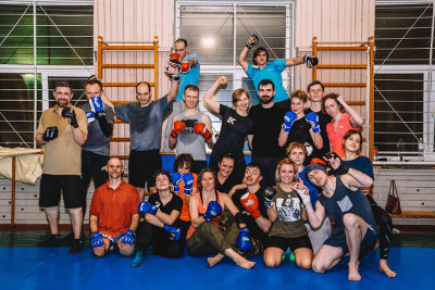 big group photo after intense training session